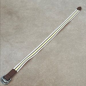 Janie and Jack White and Yellow Belt with Brown Accent